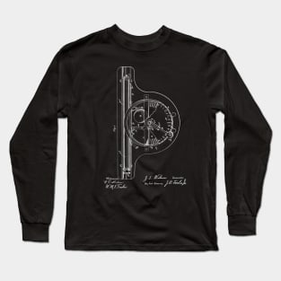 Typewriter Vintage Patent Hand Drawing Long Sleeve T-Shirt